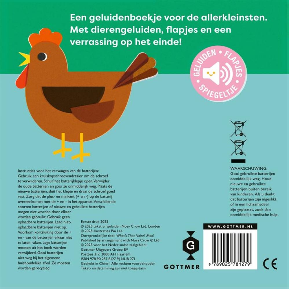 Gottmer uitgevers groep geluidenboek: boe! 1+