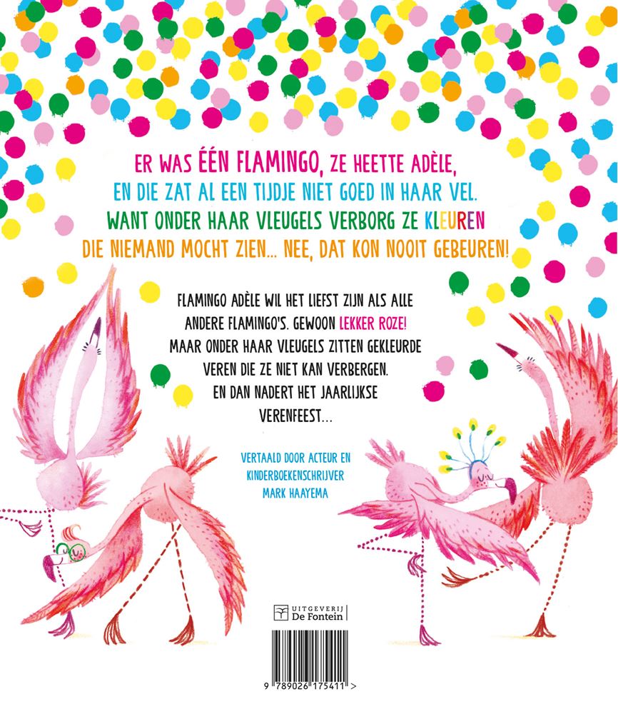 Prentenboek: de regenboogflamingo. 3+
