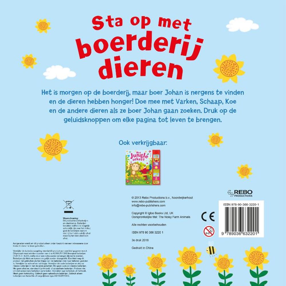 Rebo publishers geluidenboek: sta op met boerderijdieren