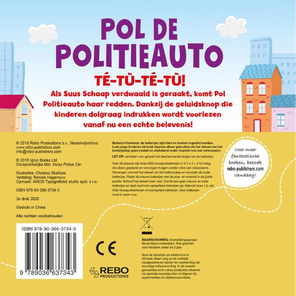 Geluidenboek: pol de politieauto. 2+