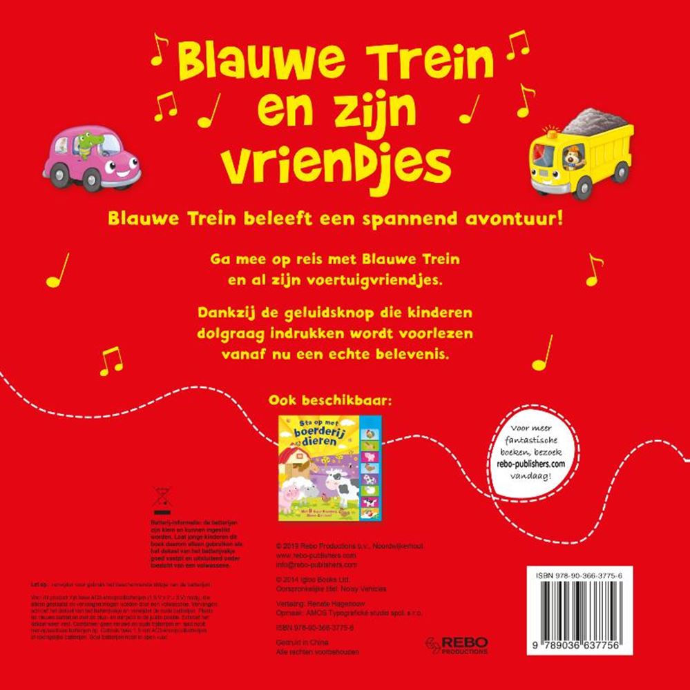 Geluidenboek: blauwe trein en zijn vrien