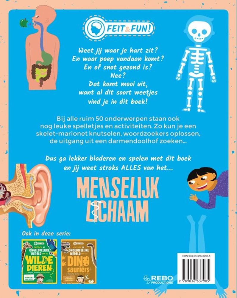 Rebo publishers feit en fun; menselijk lichaam. 7+