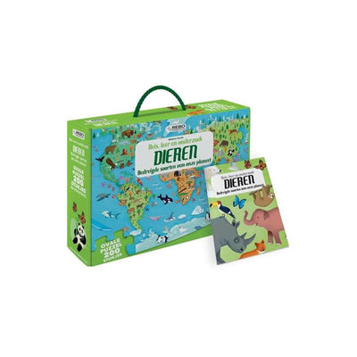 Rebo publishers rebo dieren - puzzel 200 stukjes en boek