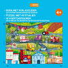 Rebo publishers voertuigen puzzel, boek + 10 figuren. 4+