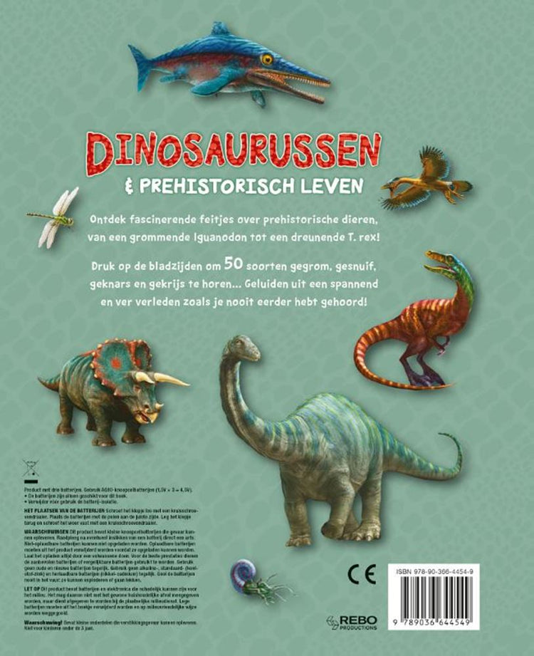 Dinosaurussen prehistorisch leven. gel