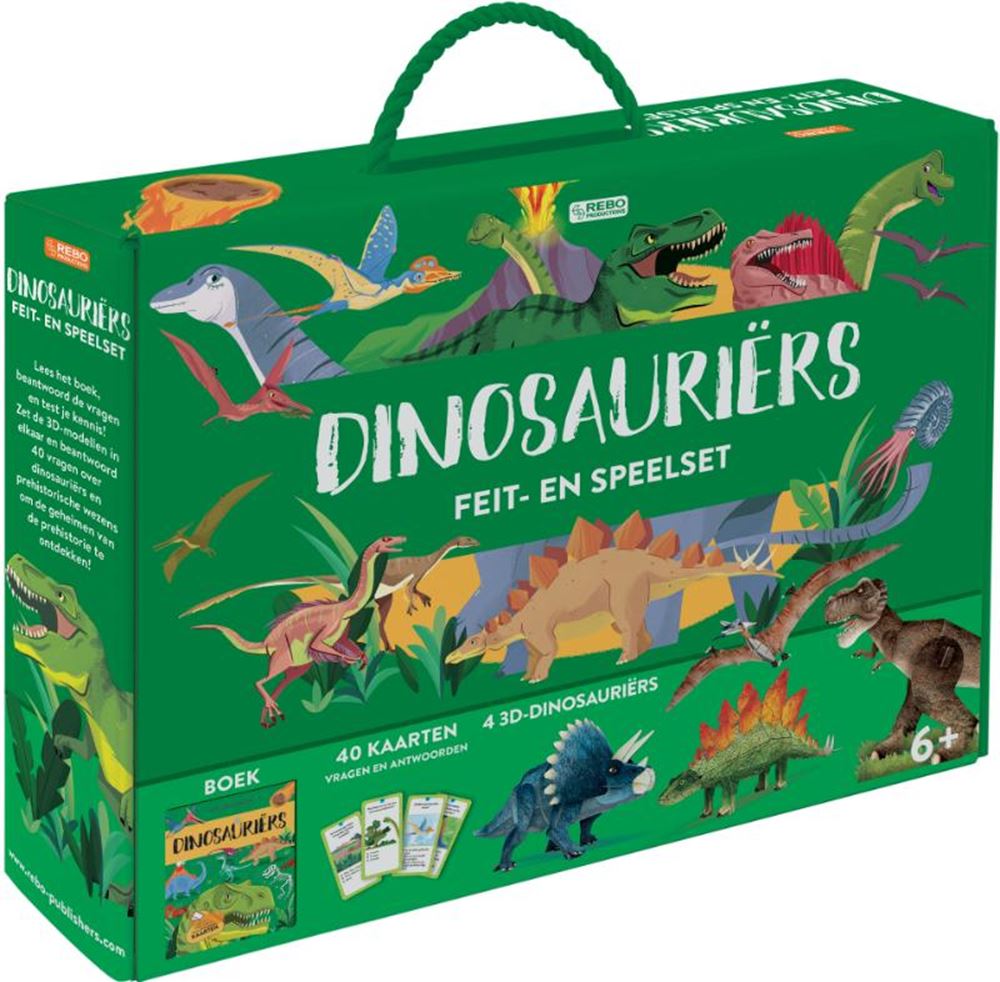 Feit en speelset dinosauriërs. 6+
