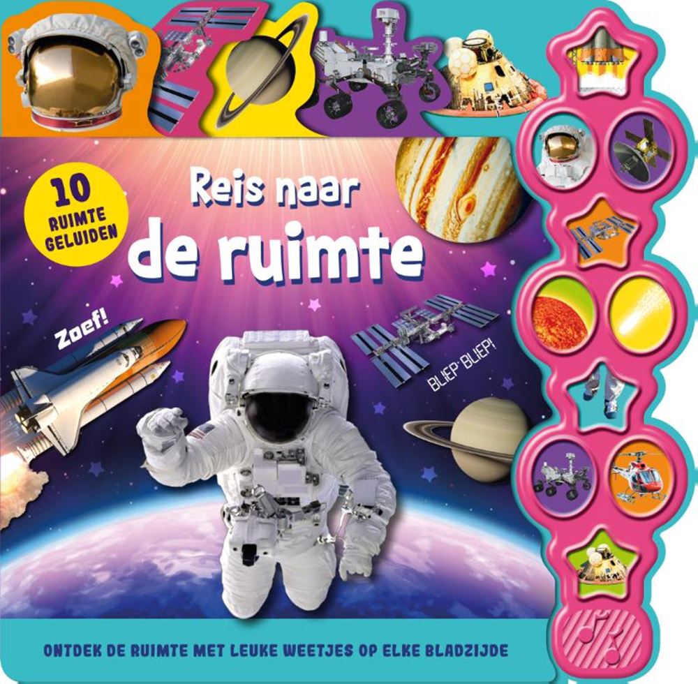 Rebo publishers geluidenboek: reis naar de ruimte. 3+