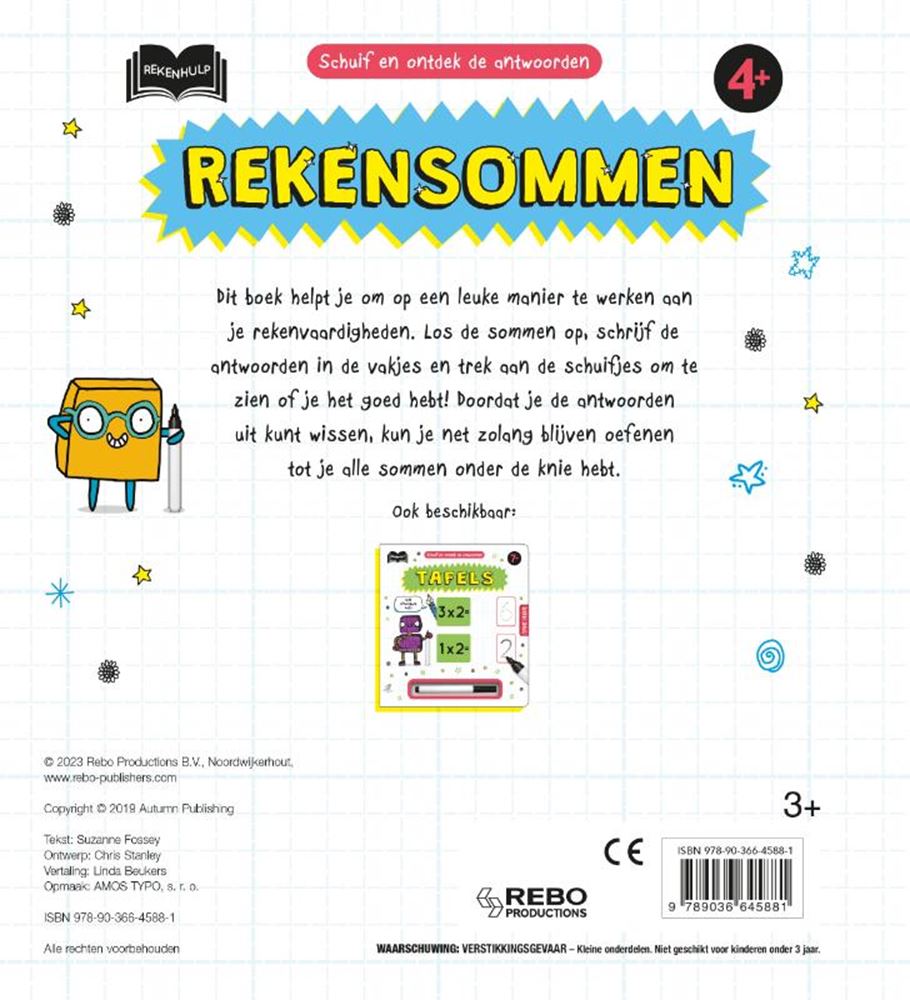 Rebo publishers schuif en ontdek: rekensommen 4+
