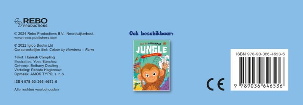 Rebo publishers boerderij - kleuren op nummer 4+