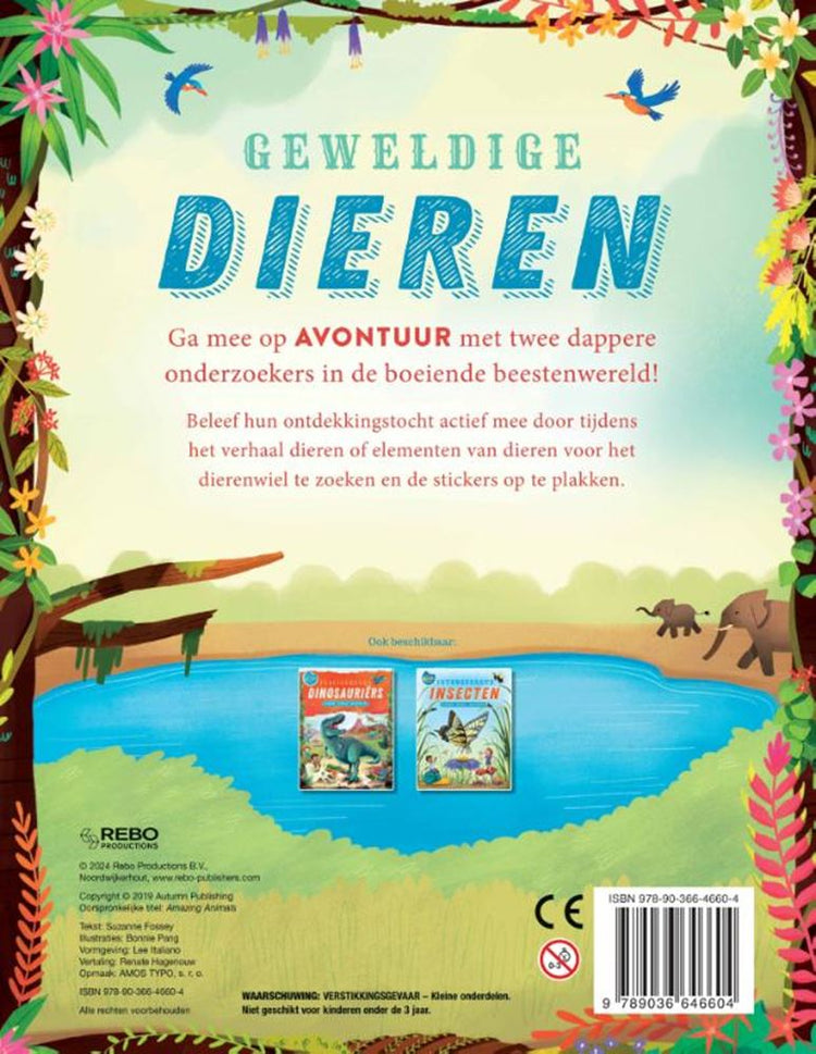 Rebo publishers geweldige dieren stickerboek 4+