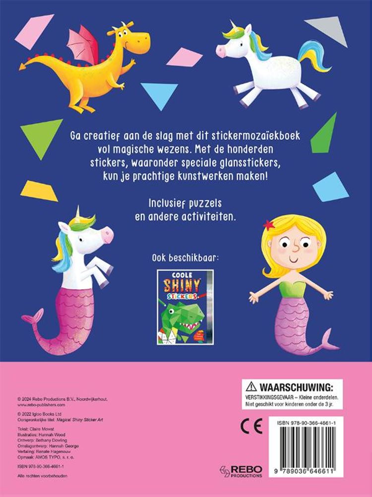 Stickerboek: magische shiny stickers 3+