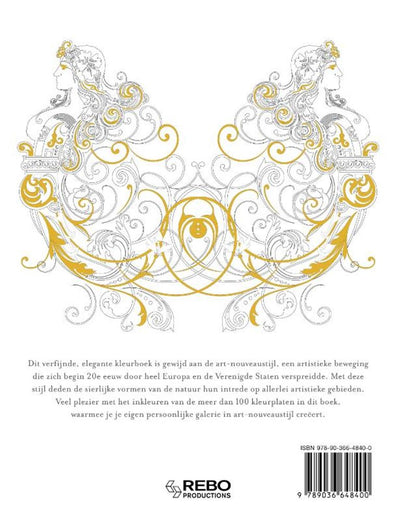 Rebo publishers kleurboek: art nouveau volwassene
