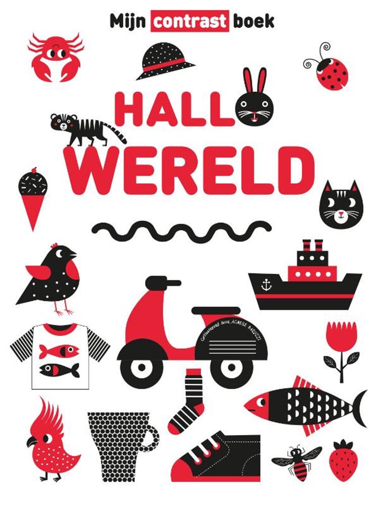 Rebo publishers het contrast boek: hallo wereld 1+