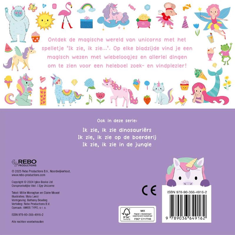 Rebo publishers ik zie, ik zie unicorns - ik zie, ik zie