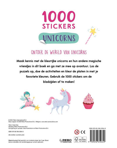 Rebo publishers unicorns friends - 1000 stickers 4+