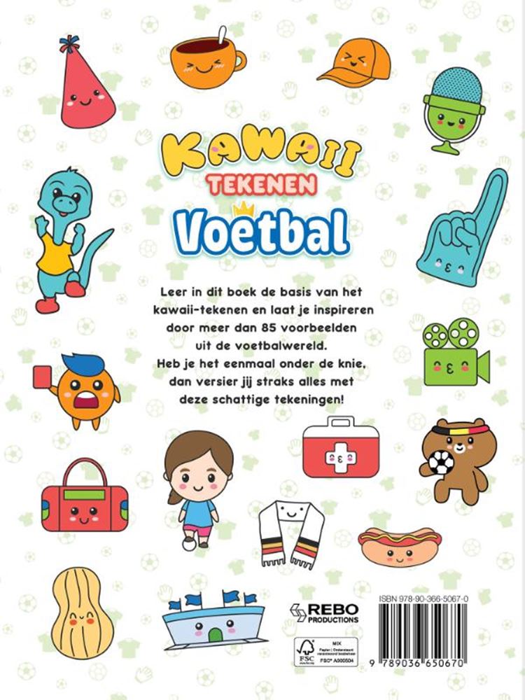 Kawaii tekenen voetbal 6+