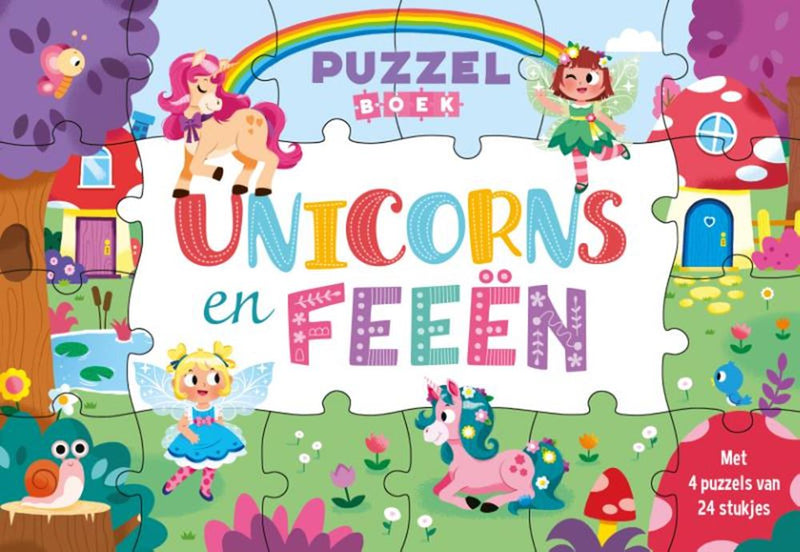 Unicorns en feeën - puzzelboek 4+