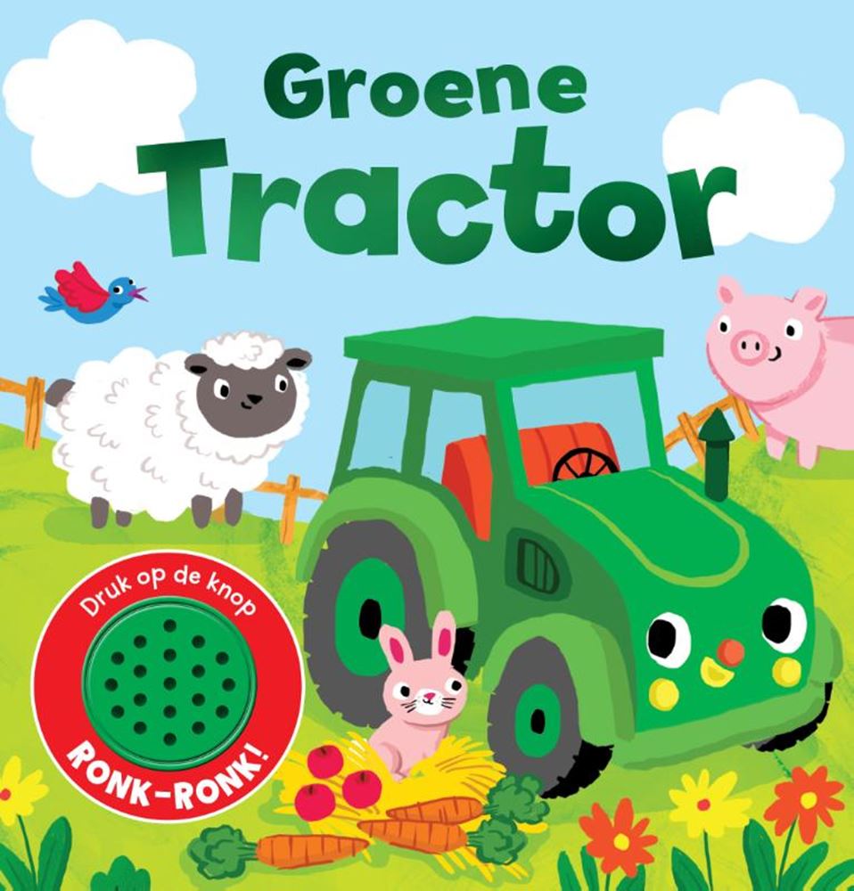 Geluidenboek: groene tractor. 1+