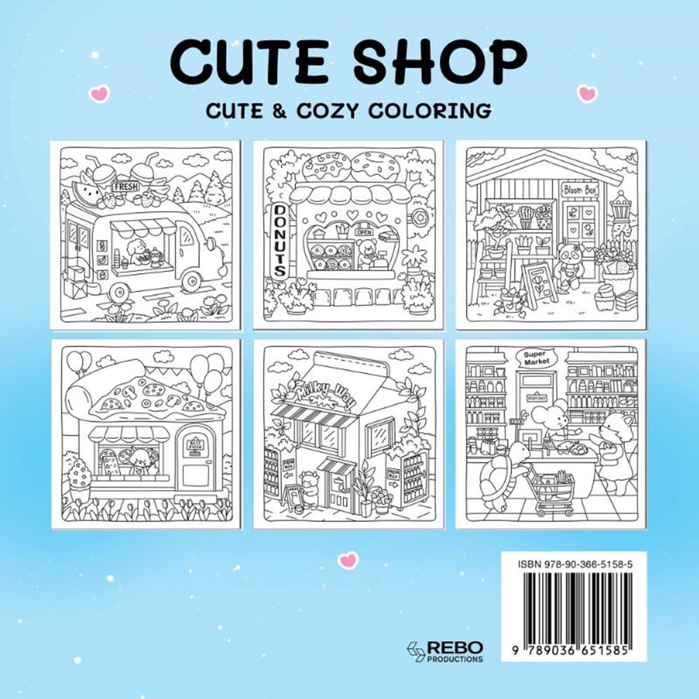 Rebo publishers cute shop - cute cozy coloring. 6+