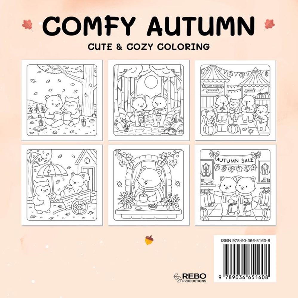 Rebo publishers comfy autumn - cute cozy coloring. 6+