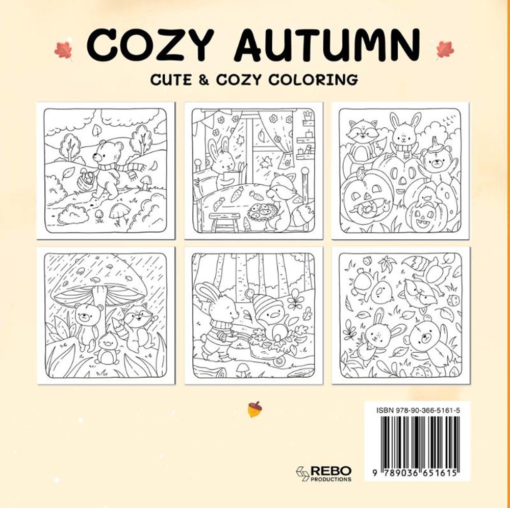 Rebo publishers cozy autumn - cute cozy coloring. 6+