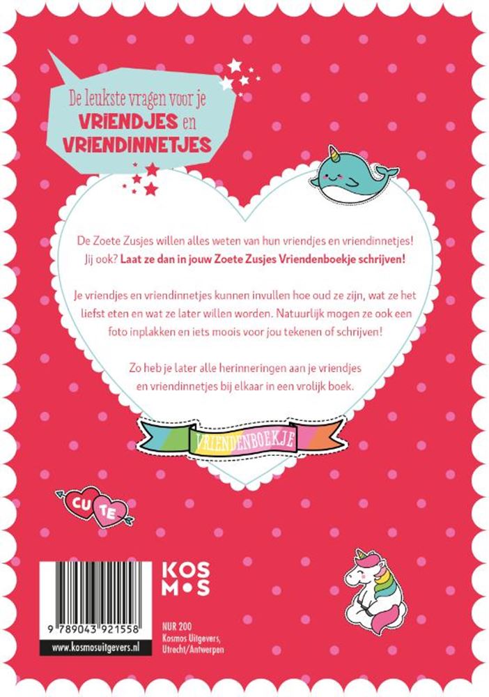 Centraal boekhuis de zoete zusjes vriendenboek