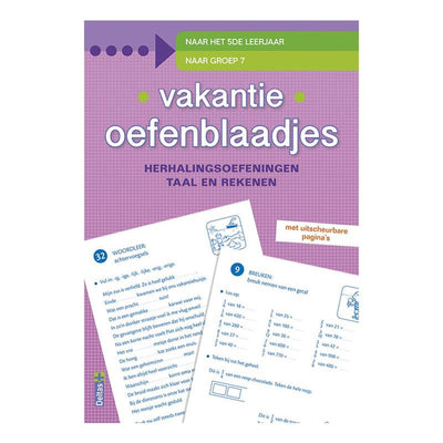 Deltas vakantie oefenblaadjes herhalingsoefeningen taal en rekenen