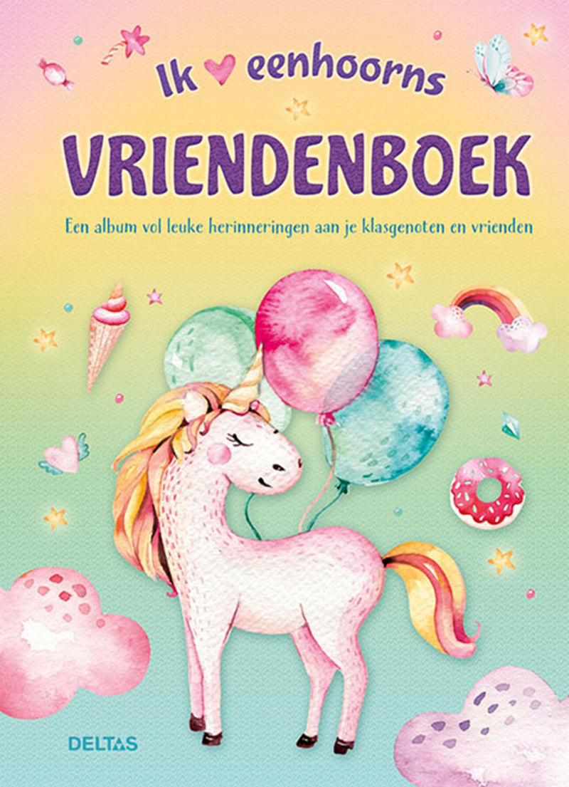 Deltas vriendenboek eenhoorn