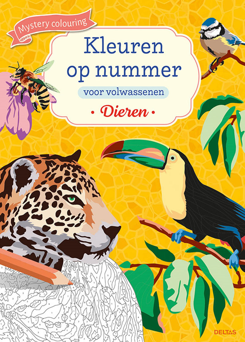 Deltas kleuren op nummer volwassenen dieren