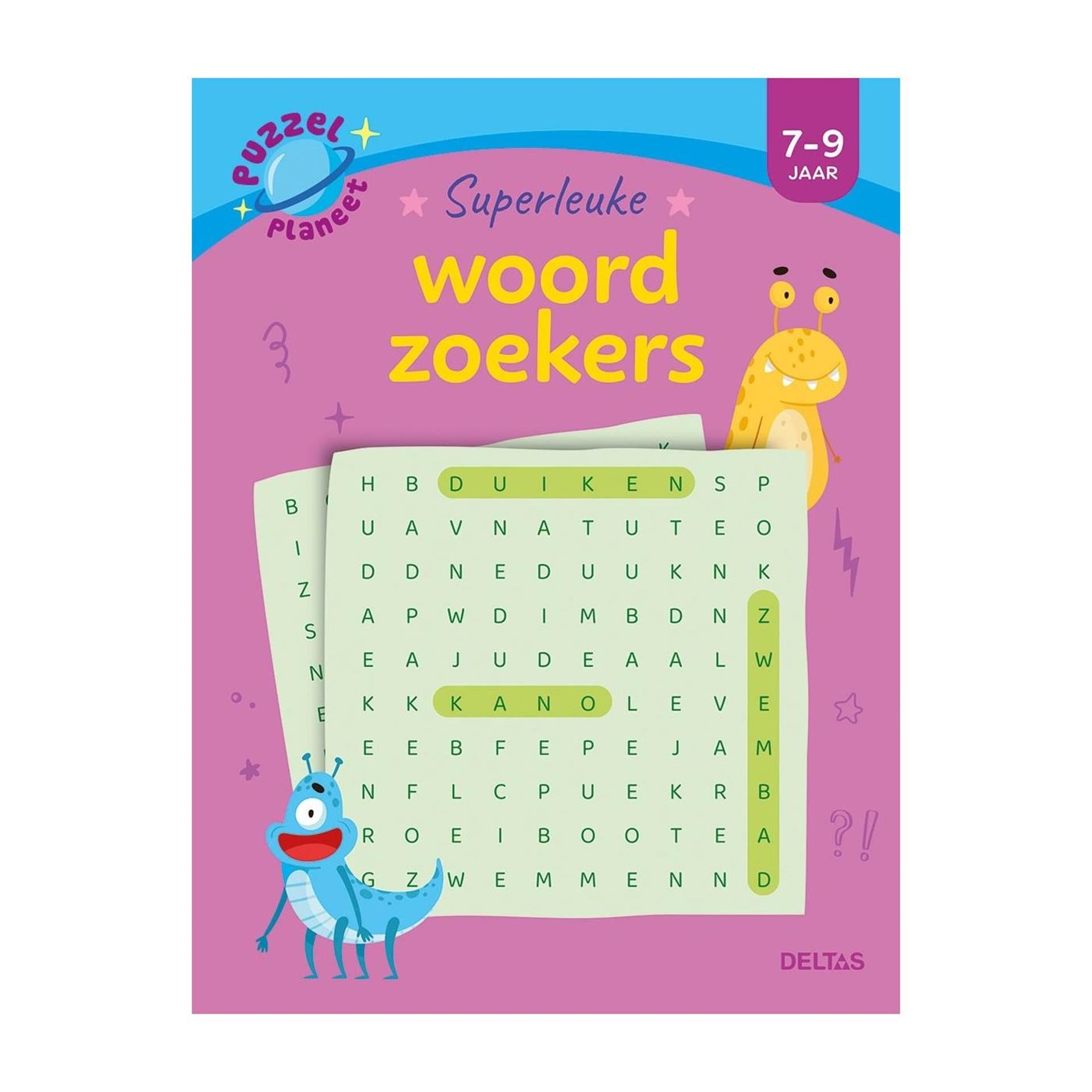 Deltas puzzelplaneet - superleuke woordzoekers 7-9 jaar