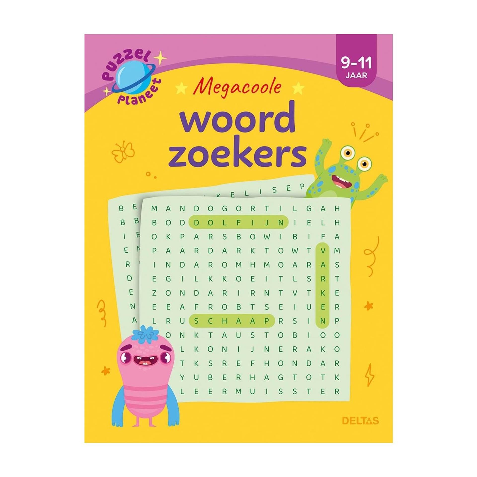 Deltas puzzelplaneet - megacoole woordzoekers 9-11 jaar