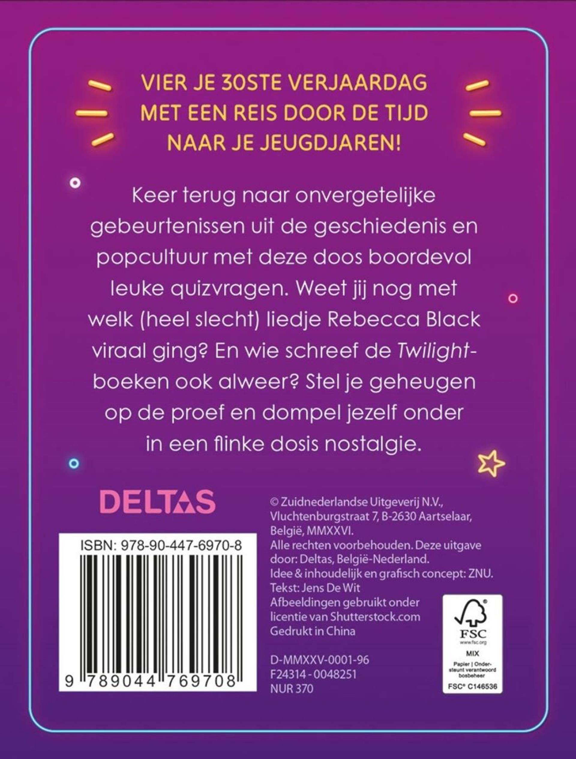 Deltas hoera 30 jaar! quiz