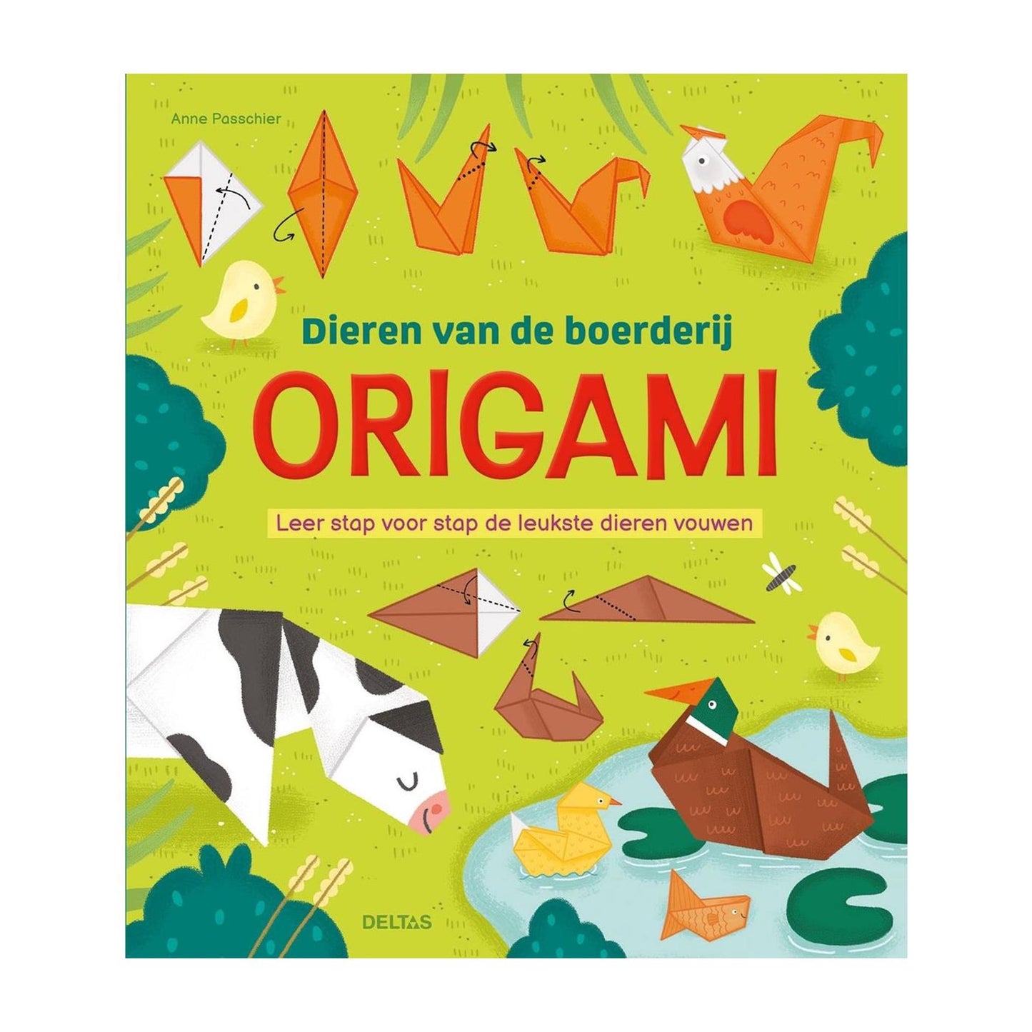 Deltas dieren van de boerderij - origami