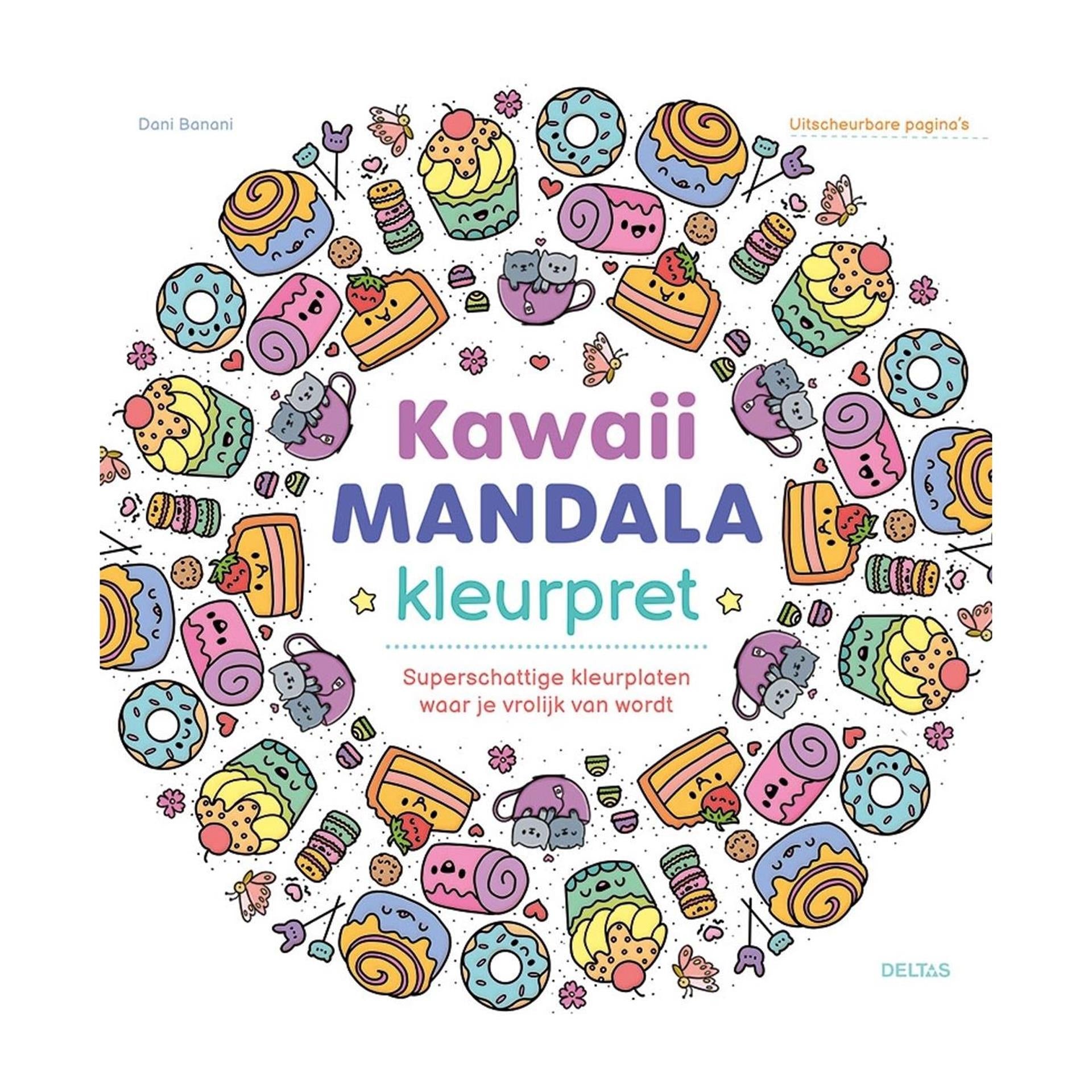 Deltas kawaii mandala kleurpret