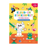 Deltas kleur- en stickerpret - vrolijke dieren - afbeelding 1
