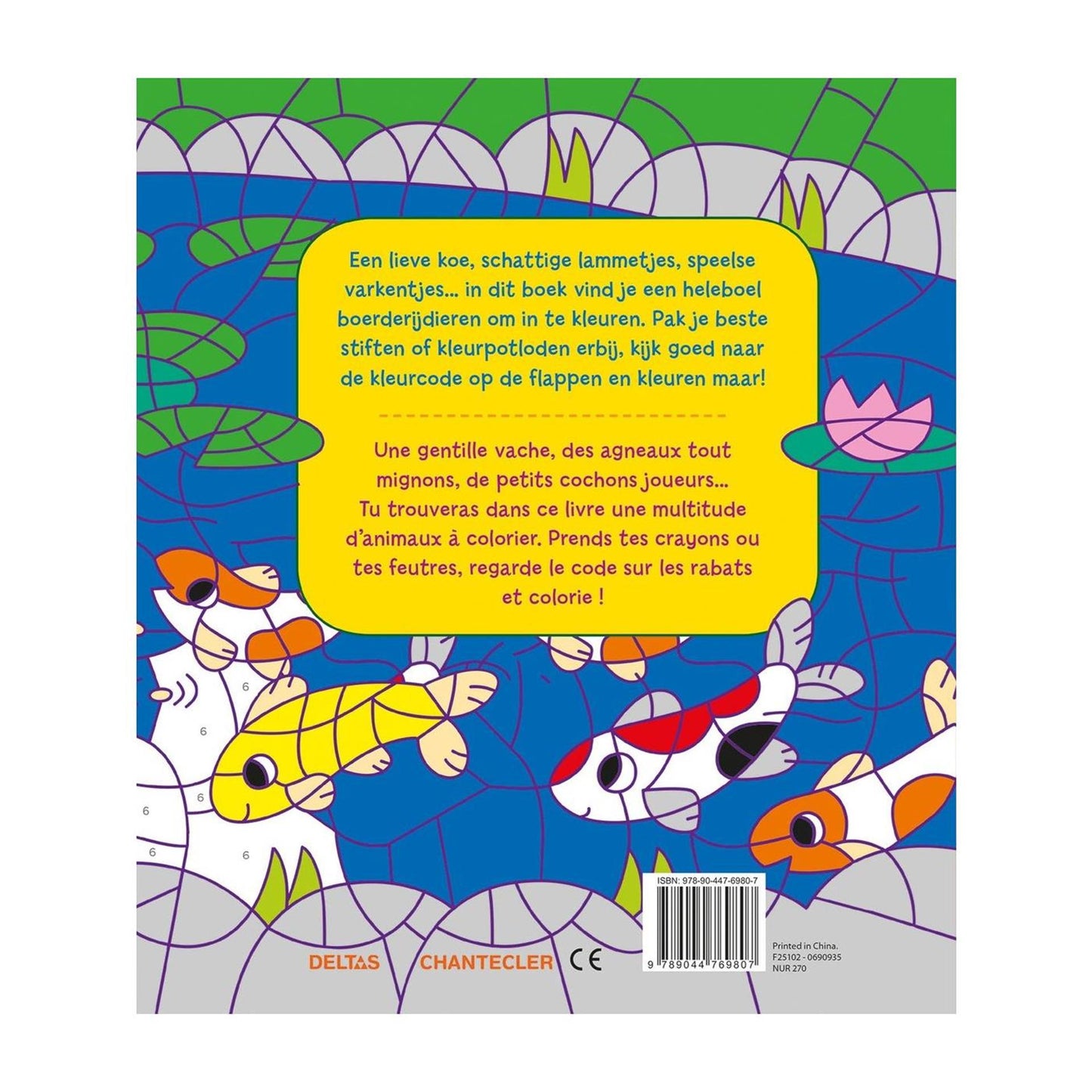 Deltas dieren van de boerderij - kleuren op nummer