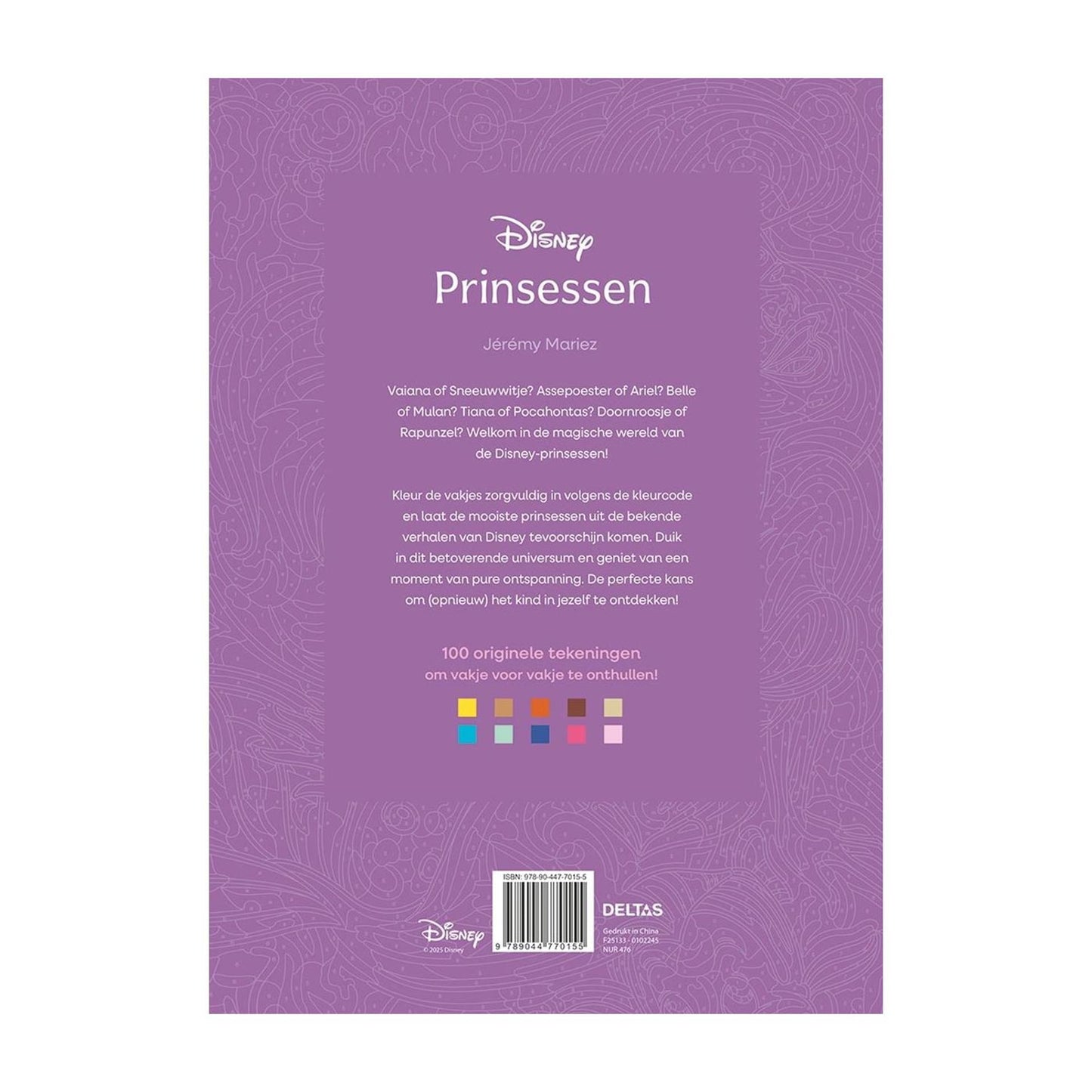 Deltas disney prinsessen - kleuren op nummer voor volwassenen