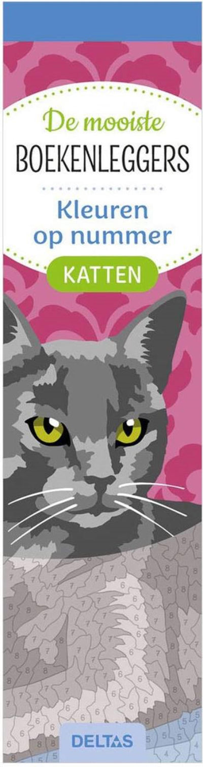 Deltas de mooiste kleurboekenleggers kleuren op nummer katten