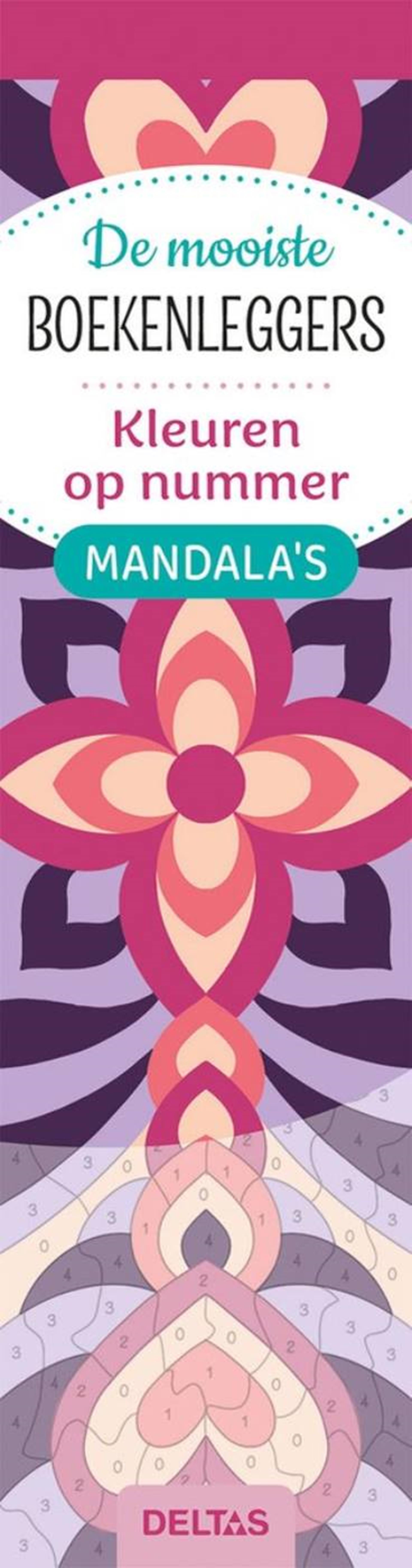 Deltas de mooiste kleurboekenleggers kleuren op nummer mandala's