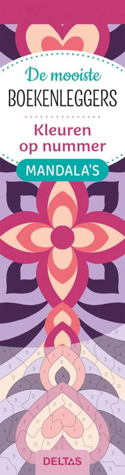 Deltas de mooiste kleurboekenleggers kleuren op nummer mandala's