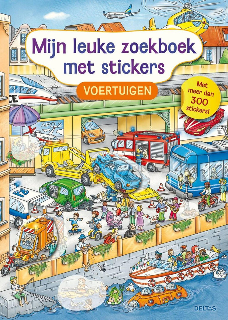 Deltas mijn leuke zoekboek met stickers - voertuigen