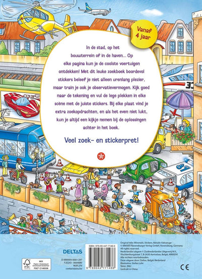 Deltas mijn leuke zoekboek met stickers - voertuigen