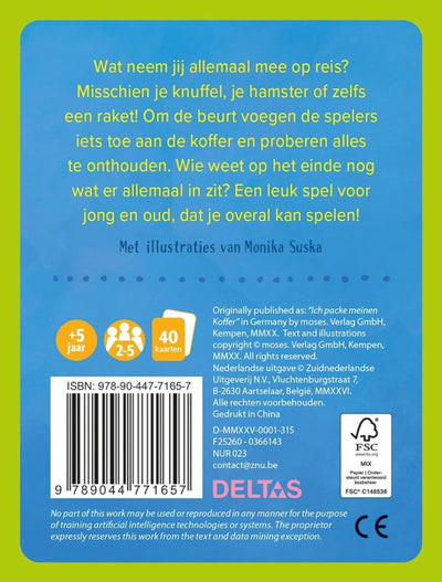 Deltas ik ga op reis en ik neem mee... - raadspel met kaarten