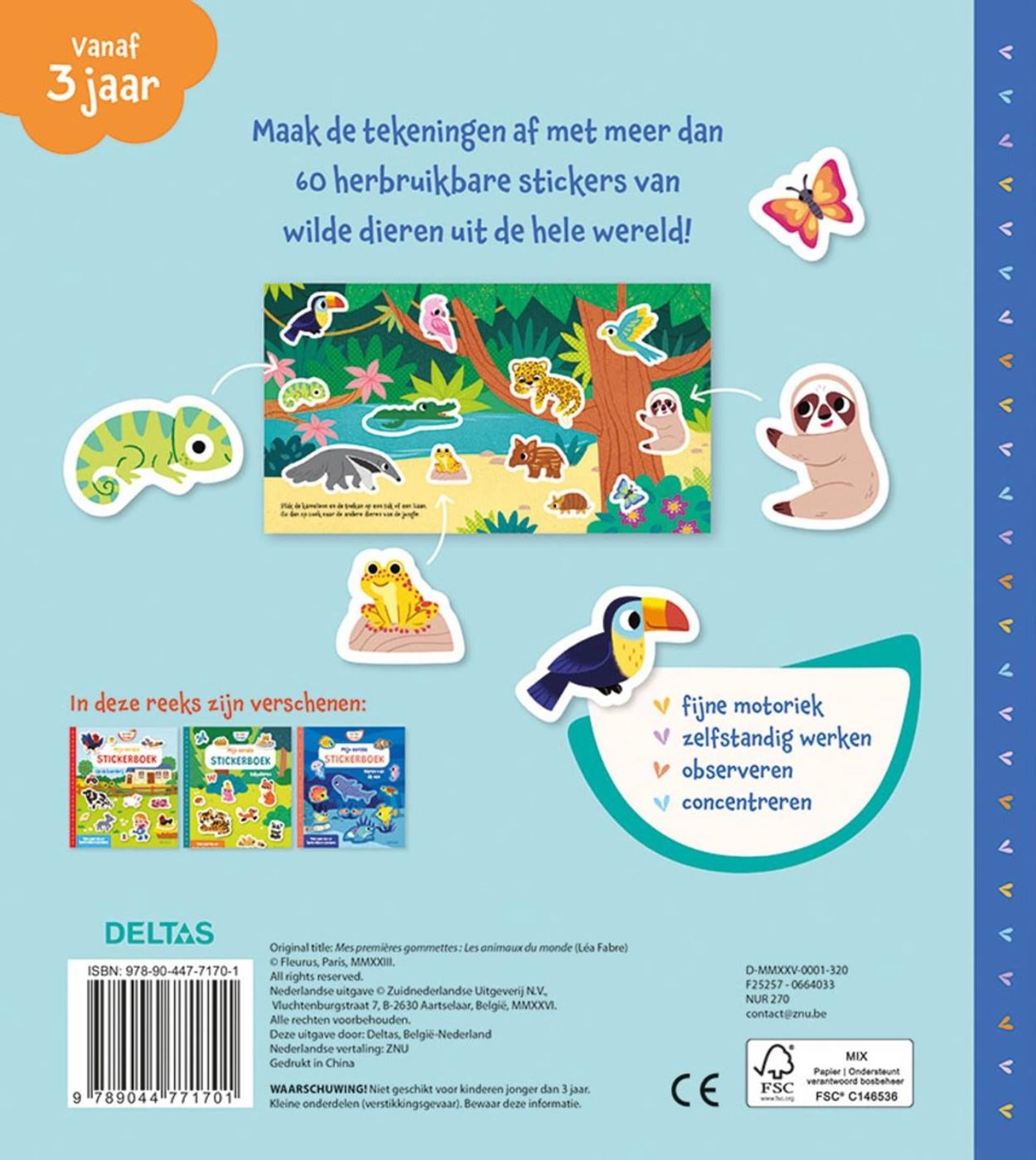 Deltas mijn eerste stickerboek dieren vd wereld