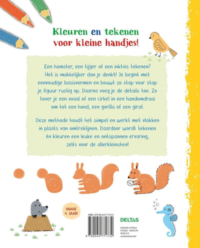 Deltas mijn eerste tekenboek - vrolijke dieren