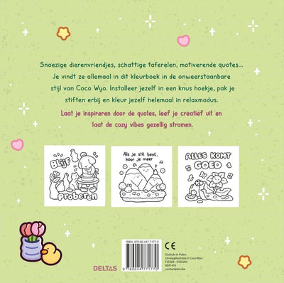 Deltas cozy vibes cute comfy kleurboek coco wyo