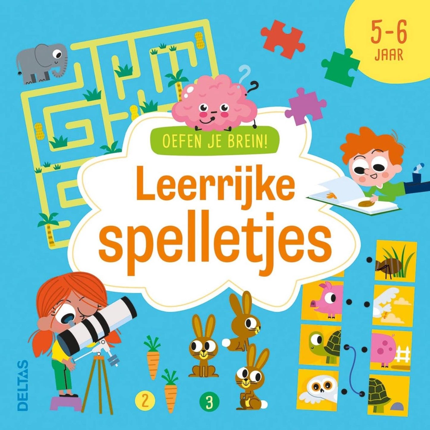 Deltas oefen je brein! leerrijke spelletjes 5-6 jaar
