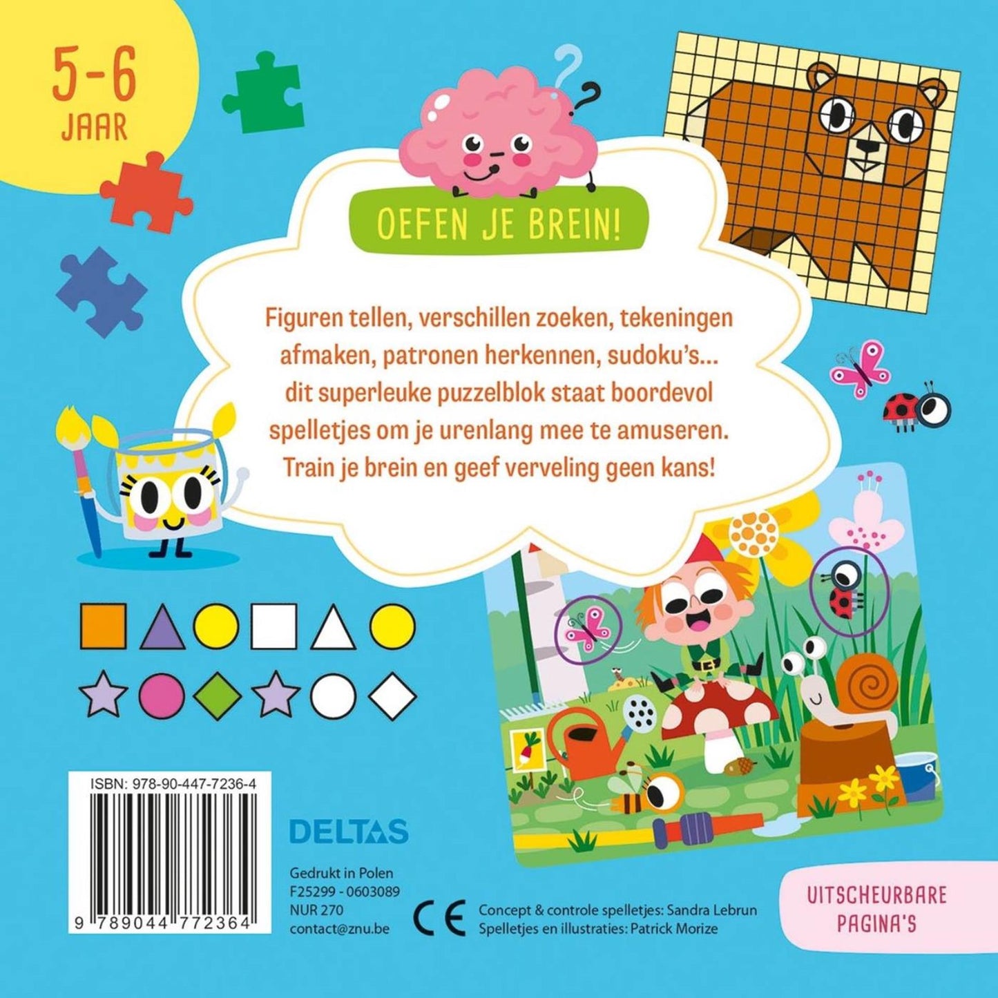 Deltas oefen je brein! leerrijke spelletjes 5-6 jaar