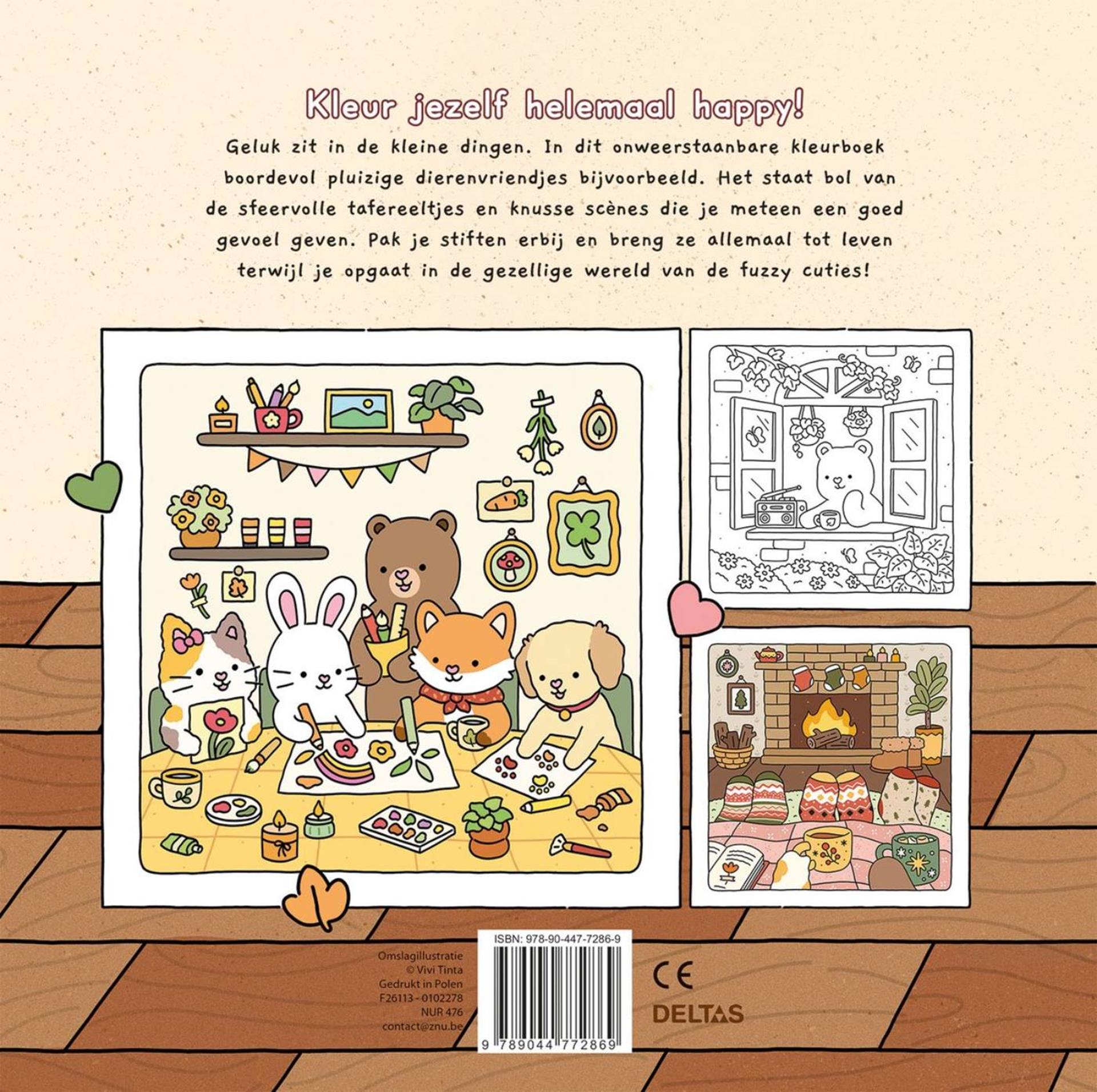 Deltas fuzzy cuties cute comfy kleurboek
