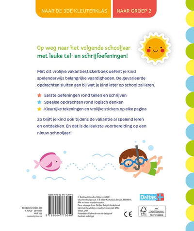 Deltas vakantie oefenboek met stickers groep 2